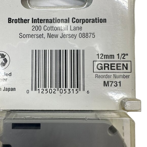 Brother P-touch M731 Black On Green Label Maker Tape (Set of 3) - Picture 6 of 7